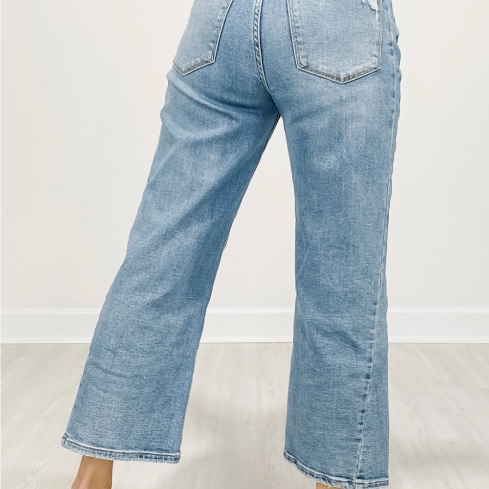 NWT VERVET Light Blue Wide Leg Cropped Women’s Jeans - Picture 2 of 4